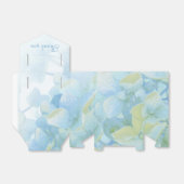 Hydrangea bloemenblauw groen bruiloft gunst doos bedankdoosjes (Uitgevouwen)