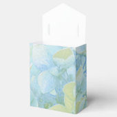 Hydrangea bloemenblauw groen bruiloft gunst doos bedankdoosjes (Geopend)