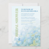 Hydrangea bloemenblauw groen vrijgezellenfeest kaart (Voorkant)