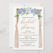 Hydrangea Bloemenboog Rustiek Vrijgezellenfeest Kaart (Voorkant)