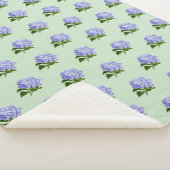 Hydrangea bloemendekbed sherpa deken (3/4)