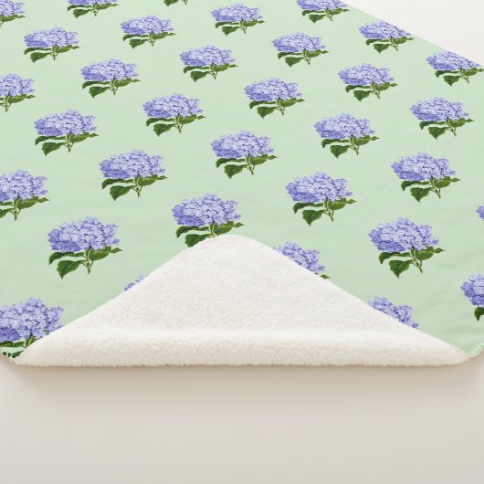 Hydrangea bloemendekbed sherpa deken (3/4)
