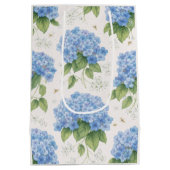 Hydrangea bloemengeschenktas | Elegant Blauw Botan Medium Cadeauzakje (Achterkant)