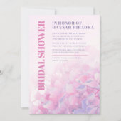 Hydrangea bloemenroze paarse vrijgezellenfeest kaart (Voorkant)