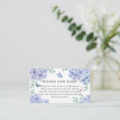 Hydrangea bloementuin boeken voor Baby shower Informatiekaartje (Staand voorkant)