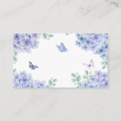 Hydrangea Bloementuin Luier Raffle Baby shower Informatiekaartje (Achterkant)