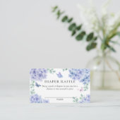 Hydrangea Bloementuin Luier Raffle Baby shower Informatiekaartje (Staand voorkant)