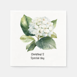Hydrangea bloemflora bloemist liefhebber waterverf servet