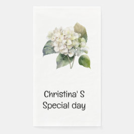 Hydrangea bloemflora bloemist liefhebber waterverf servet