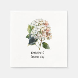 Hydrangea bloemflora bloemist liefhebber waterverf servet