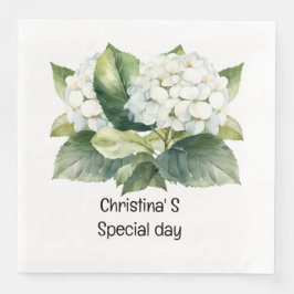 Hydrangea bloemflora bloemist liefhebber waterverf servet