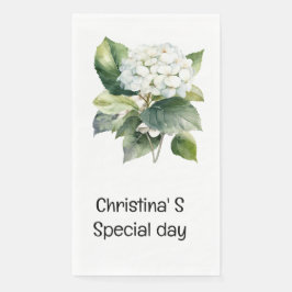 Hydrangea bloemflora bloemist liefhebber waterverf servet