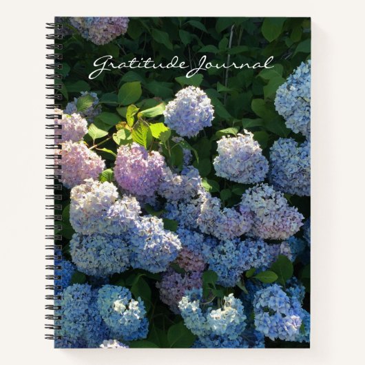 Hydrangea Bloemige Dankbaarheidsdagboek Notitieboe Notitieboek (Voorkant)