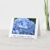 Hydrangea Bloemkaarten Blauwe Hydrangea Tuin Bedankkaart (Achterkant)