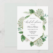 Hydrangea bloesems en groen Vrijgezellenfeest Kaart (Voorkant / Achterkant)