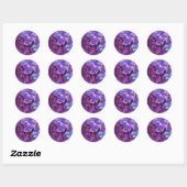 Hydrangea bloesems ronde sticker (Vel)