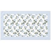 Hydrangea Bloom Blauwe Waterverf Bloemen Tafelkleed (Voorkant (Horizontaal))