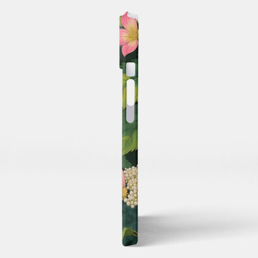 Hydrangea Bloom iPhone 13 Hoesje – Japanse Retro F iPhone Hoesje (Linkerkant)