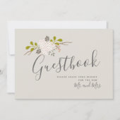 Hydrangea Blooms Botanische Bruiloft Gastenboek Te Kaart (Voorkant)