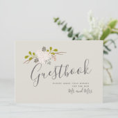 Hydrangea Blooms Botanische Bruiloft Gastenboek Te Kaart (Staand voorkant)