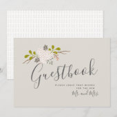 Hydrangea Blooms Botanische Bruiloft Gastenboek Te Kaart (Voorkant / Achterkant)