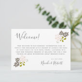 Hydrangea Blooms Botanische bruiloft Welkom Gasten RSVP Kaartje (Staand voorkant)