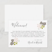 Hydrangea Blooms Botanische bruiloft Welkom Gasten RSVP Kaartje (Voorkant / Achterkant)