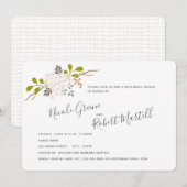 Hydrangea Blooms Botanische repetitie Diner Kaart (Voorkant / Achterkant)