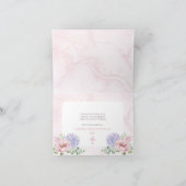 Hydrangea Blooms Girl Baby Foto Baptisme Bedankkaart (Binnen)