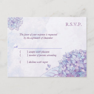 Hydrangea Blooms Wedding RSVP Uitnodiging Briefkaart
