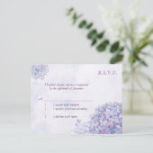 Hydrangea Blooms Wedding RSVP Uitnodiging Briefkaart (Staand voorkant)