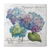 Hydrangea Blossom Monogram Tegeltje (Voorkant)
