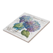 Hydrangea Blossom Monogram Tegeltje (Zijkant)