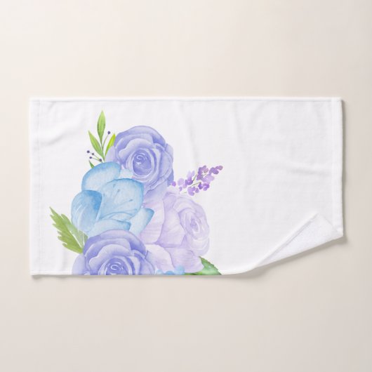 Hydrangea Blue and Light Lavender Wedding Bad Handdoek (Handdoek)