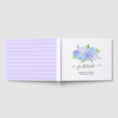 Hydrangea Blue and Light Lavender Wedding Guest Bo Gastenboek (Volledig)