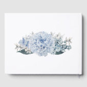 Hydrangea Blue and Light Lavender Wedding Guest Bo Gastenboek (Achterkant)