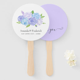 Hydrangea Blue and Light Lavender Wedding Handwaaier