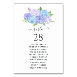 Hydrangea Blue and Light Lavender Wedding Kaart