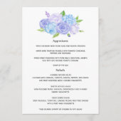 Hydrangea Blue and Light Lavender Wedding Menu (Voorkant)