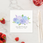 Hydrangea Blue and Light Lavender Wedding Servet (Insitu)