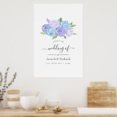 Hydrangea Blue and Light Lavender Weduwschap Welko Poster (Keuken)
