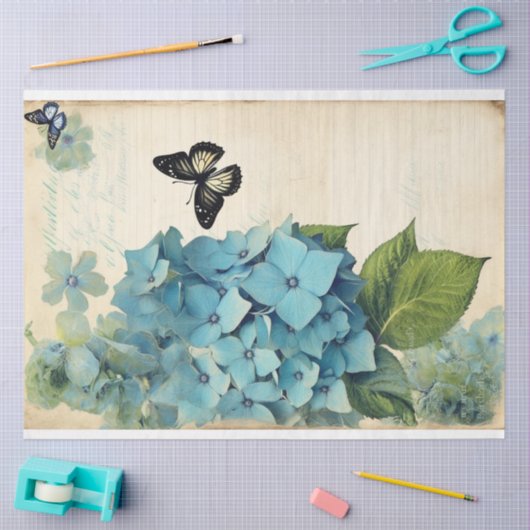 Hydrangea Blue Dream ephemera Tissuepapier (Craft)
