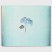 Hydrangea  Blue Floral Rustic Antiek Cadeaupapier (Vlak)