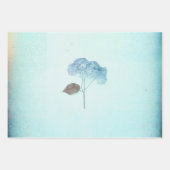 Hydrangea  Blue Floral Rustic Antiek Inpakpapier Vel (Voorkant)
