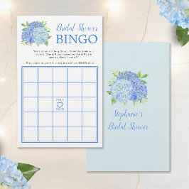 Hydrangea Blue Floral Vrijgezellenfeest Bingo Game