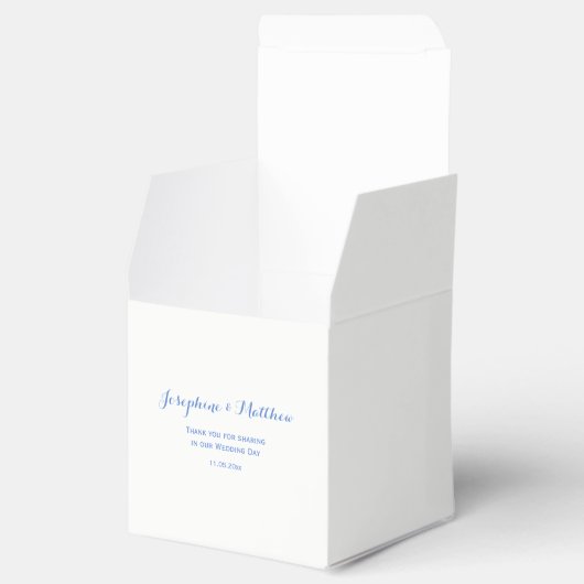 Hydrangea Blue Floral Wedding Bedankdoosjes (Geopend)