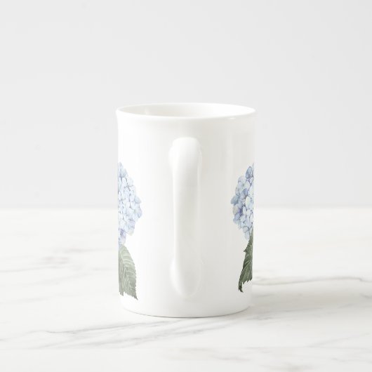 Hydrangea Blue Flower Bone China Tea Mok (Achterkant)