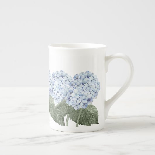 Hydrangea Blue Flower Bone China Tea Mok (Rechts)