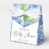 Hydrangea Blue Flowers Het is een Boy Baby shower Bedankdoosjes (Voorkant Zijde)