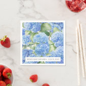 Hydrangea Blue Flowers Het is een Boy Baby shower Servet (Insitu)